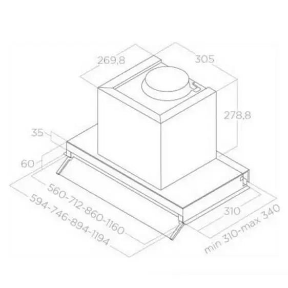 Built-in hood ELICA Boxin Lux BL MAT 60 - Аспиратори за пълно вграждане<<<Абсорбатори за вграждане<<<Уреди за