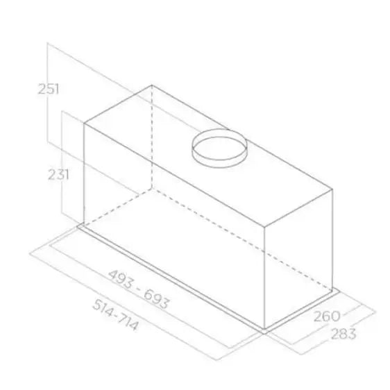 Built-in hood ELICA FOLD BL MAT 72 - Аспиратори за пълно вграждане<<<Абсорбатори за вграждане<<<Уреди за