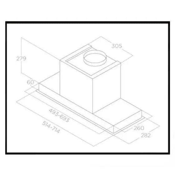 Built-in hood ELICA Hidden 2.0 BL MAT 52/60 - Аспиратори за пълно вграждане<<<Абсорбатори за вграждане<<<Уреди за