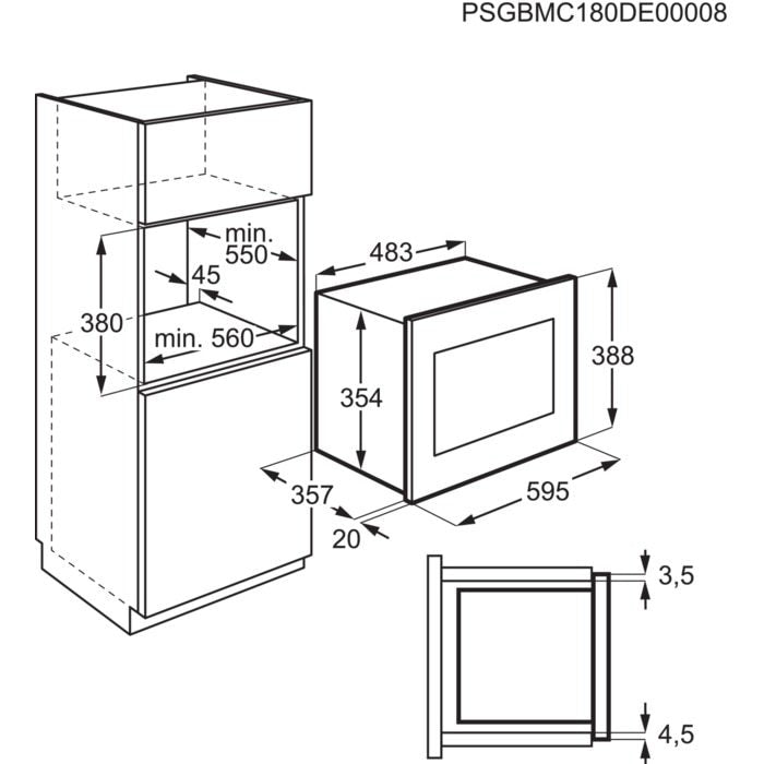 Built-in microwave ELECTROLUX LMS4253TMX - Electrolux с 2 + 3 години гаранция до 31.12.2025 г.<<<Едра бяла