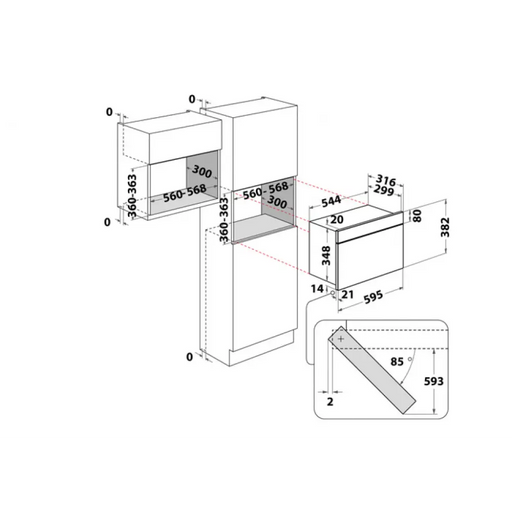 Built-in microwave WHIRLPOOL AMW 435IX - Микровълнови за вграждане<<<Уреди за вграждане<<<TechMart&&&Микровълнови за
