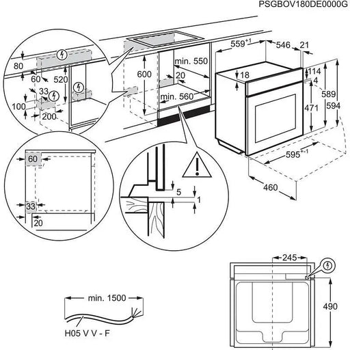 Built-in oven AEG NBE7P631AB (ST) 71 A++ Pyrolysis Sensor - Фурни<<<Уреди за вграждане<<<ZoraSite