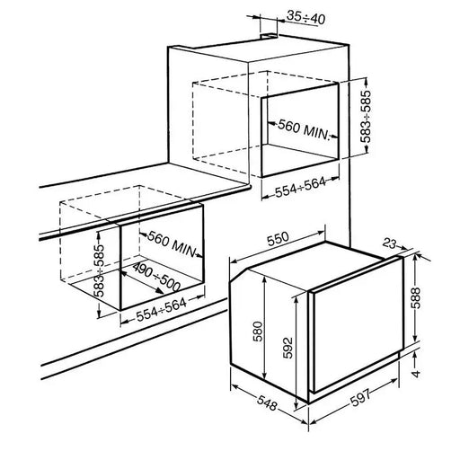 Built-in oven SMEG SF6905P1 70 A Mechanical - Фурни<<<Уреди за вграждане<<<ZoraSite