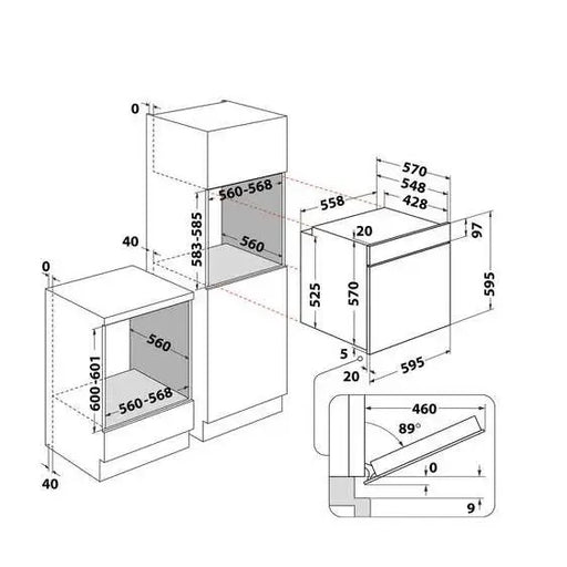 Built-in oven WHIRLPOOL OMR35HR0X - Стандартни фурни<<<Фурни за вграждане<<<Уреди за вграждане<<<TechnoMix&&&Последни