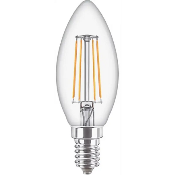Bulb Philips Core LED 4.3 = 40W 827/B35 E14 candle transparent - Крушки<<<Дом и градина<<<TechMart