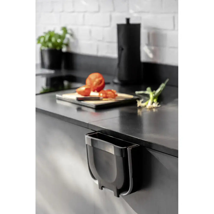 Cabinet door trash bin Wenko Fago 55028100 5 L Black Foldable - Почистване Прахосмукачки И Гладене<<<Дом