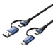 Cable 4in1 USB 2.0 Vention CTLLH 1m (black) - Combo Cables<<<USB cables<<<GSM Accessories<<<InnproXML