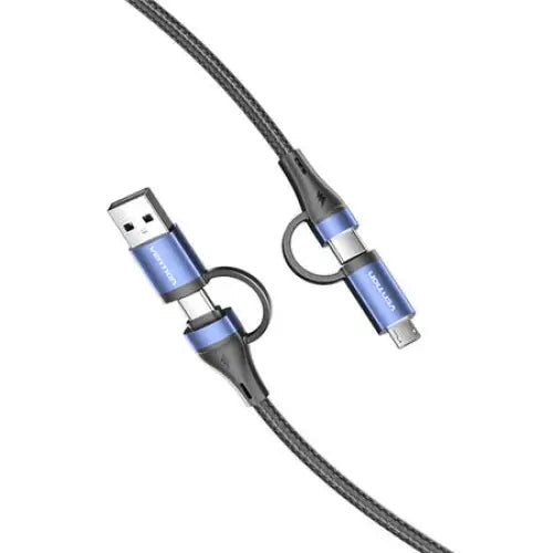 Cable 4in1 USB 2.0 Vention CTLLH 1m (black) - Combo Cables<<<USB cables<<<GSM Accessories<<<InnproXML