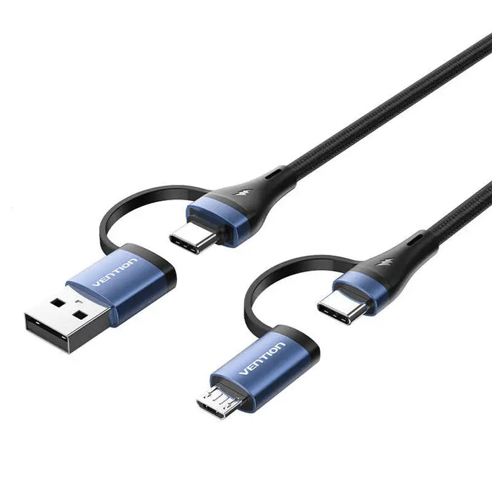 Cable 4in1 USB 2.0 Vention CTLLH 2m (black) - Combo Cables<<<USB cables<<<GSM Accessories<<<InnproXML