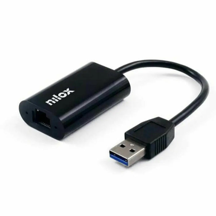 Cable adapter Nilox Ethernet (RJ-45) USB-A - Компютър Кабели и адаптери<<<Компютри| Електроника<<<BigBuy&&&USB