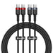 Cable Baseus Cafule USB-C to USB-C 100W,2m 2psc (Red Black Grey Black) - USB-C to USB-C<<<USB cables<<<GSM