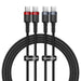 Cable Baseus Cafule USB-C to USB-C 100W,2m 2psc (Red Black Grey Black) - USB-C to USB-C<<<USB cables<<<GSM