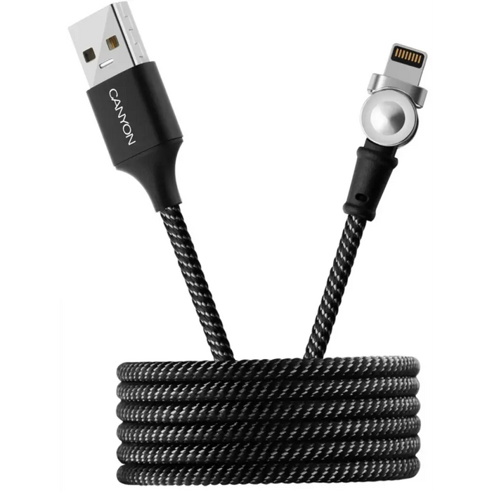 Cable CANYON CNS-CFI8B USB-Lightning 1M - Аксесоари за смартфон<<<Аксесоари<<<TechMart&&&Аксесоари за