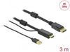 Cable Delock HDMI male - DisplayPort USB male 4K 30 Hz 3 m Black - PC кабели<<<Кабели<<<ValiAPI
