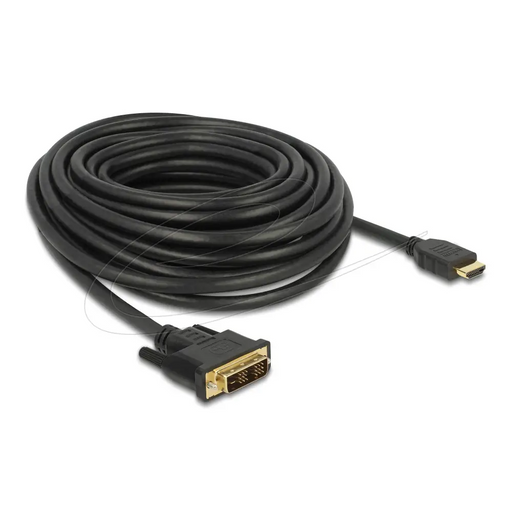 Cable Delock HDMI male - DVI-D 18 + 1 (Single Link) male 10m two-way black - Видео кабели<<<Кабели<<<ValiAPI