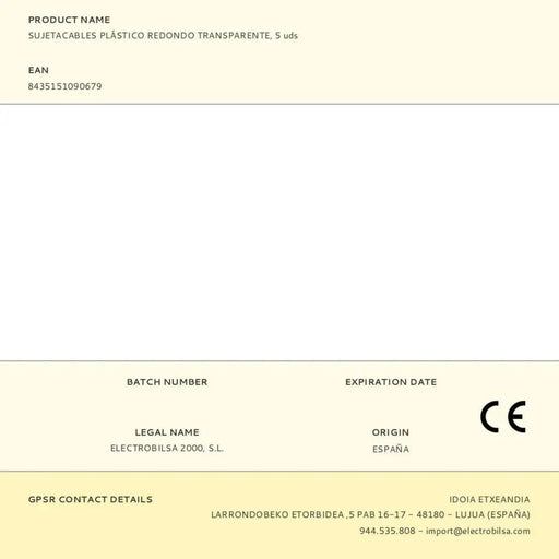 Cable holder F-line Transparent Plastic 5 Units - Компютър Мрежи и компоненти<<<Компютри|