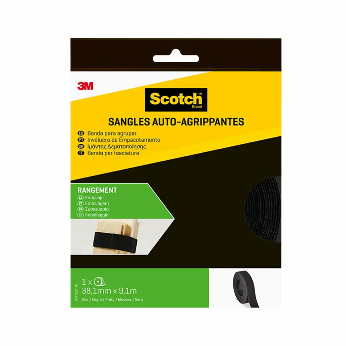 Cable holder Scotch Black 38,1 MM X 9,1 M - Компютър Мрежи и компоненти<<<Компютри| Електроника<<<BigBuy&&&Окабелени