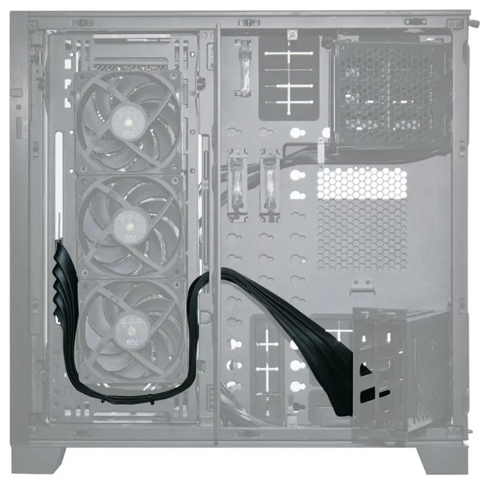 Cable Lian Li PW-PCIV-4-90X PCIe 4.0 Riser Cable - 900mm Black - Входно-изходни контролери<<<Компютърни