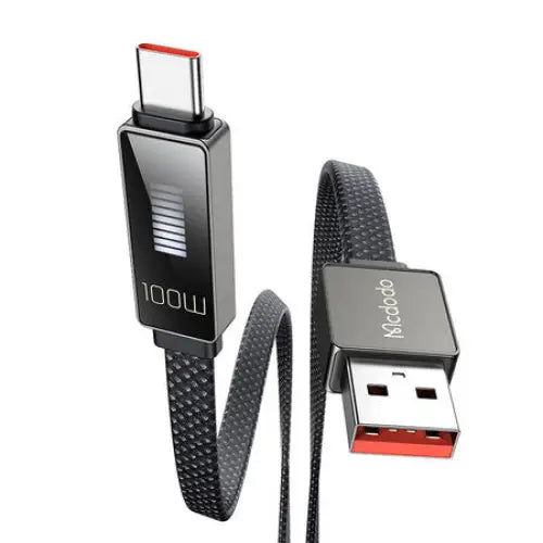 Cable Mcdodo CA-4980 USB to USB-C with display 1.2m (black) - USB to USB-C<<<USB cables<<<GSM Accessories<<<InnproXML