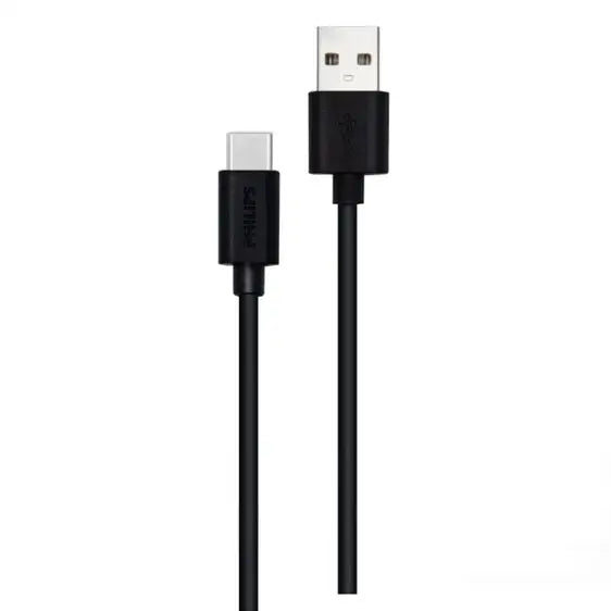 Cable PHILIPS DLC3104A/00 USB-A to USB-C - Аксесоари за смарт устройства<<<Смартфони и таблети<<<Черна техника и