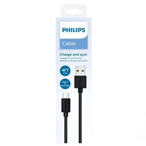 Cable PHILIPS DLC3104U/00 USB-A to Micro USB - Аксесоари за смарт устройства<<<Смартфони и таблети<<<Черна техника и