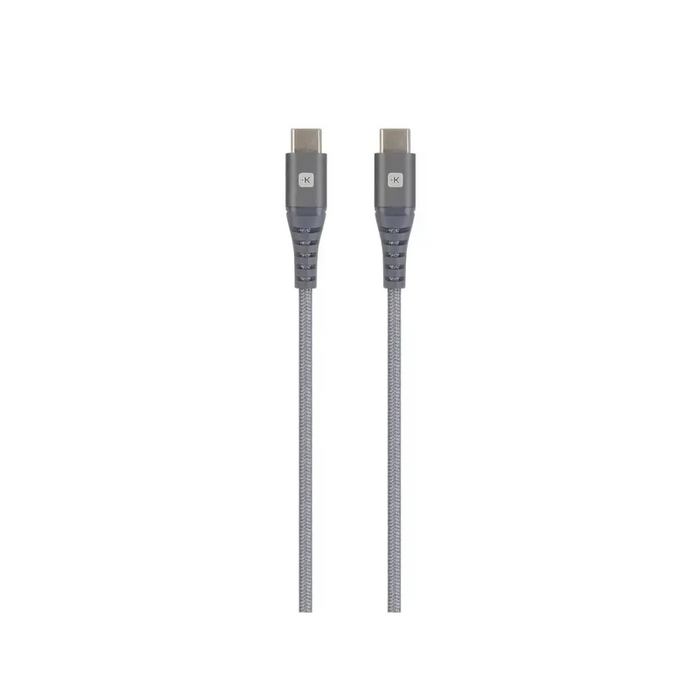 Cable Skross USB-C - USB-C Metal braid 1.20 m Grey - Кабели за мобилни устройства<<<Кабели<<<ValiAPI