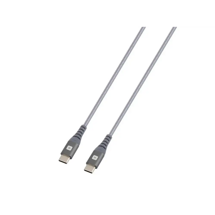 Cable Skross USB-C - USB-C Metal braid 2.0 m Grey - Кабели за мобилни