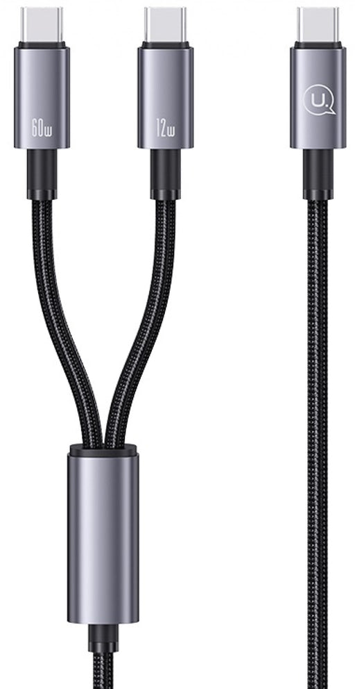 Cable Usams SJ740 72W 2In1 Aluminum Alloy 1.2m SJ740USB101 - Аксесоари за смартфон<<<Аксесоари<<<TechMart&&&Аксесоари
