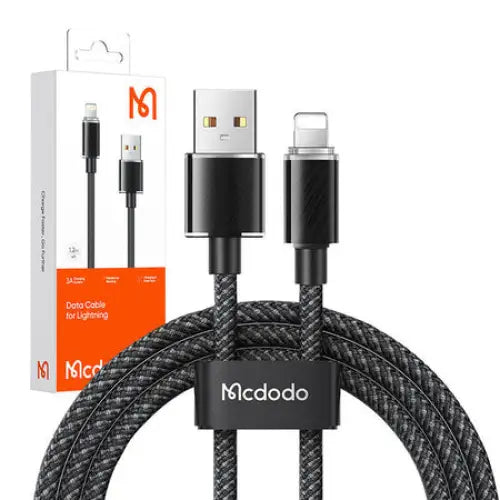 Cable USB-A to Lightning Mcdodo CA-3640 1,2m (black) - USB to Lightning<<<USB cables<<<GSM Accessories<<<InnproXML
