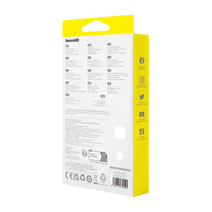 Cable USB-C do USB-C Baseus Tungsten Gold 100W 1m (niebieski) - USB-C to USB-C<<<USB cables<<<GSM