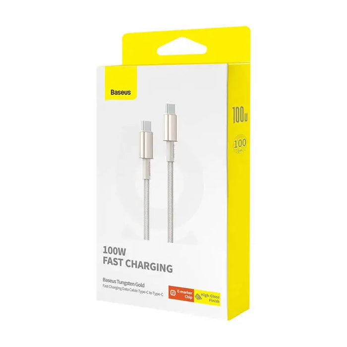 Cable USB-C do USB-C Baseus Tungsten Gold 100W 1m (złoty) - USB-C to USB-C<<<USB cables<<<GSM
