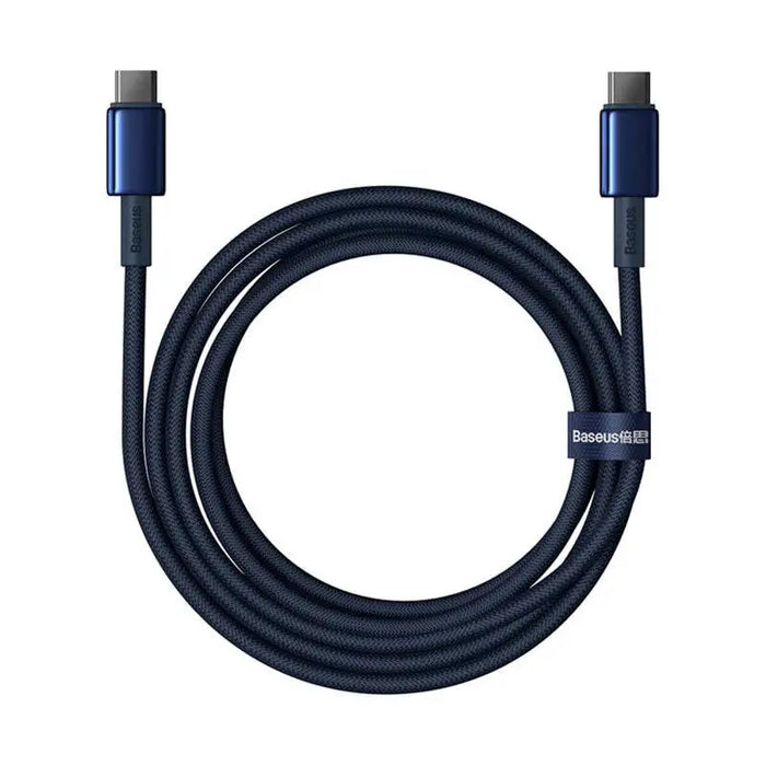 Cable USB-C do USB-C Baseus Tungsten Gold 100W 2m (niebieski) - USB-C to USB-C<<<USB cables<<<GSM