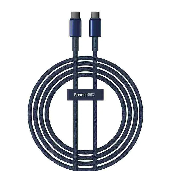 Cable USB-C do USB-C Baseus Tungsten Gold 100W 2m (niebieski) - USB-C to USB-C<<<USB cables<<<GSM