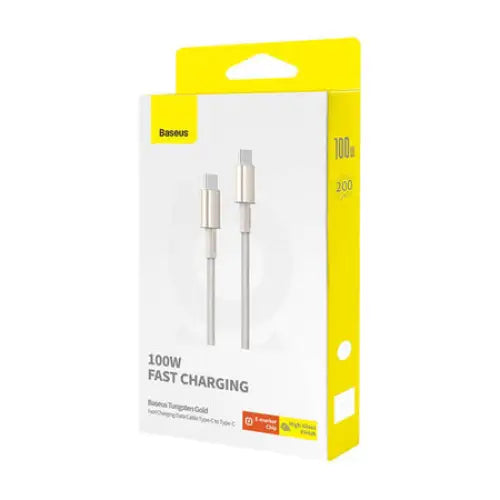 Cable USB-C do USB-C Baseus Tungsten Gold 100W 2m (złoty) - USB-C to USB-C<<<USB cables<<<GSM