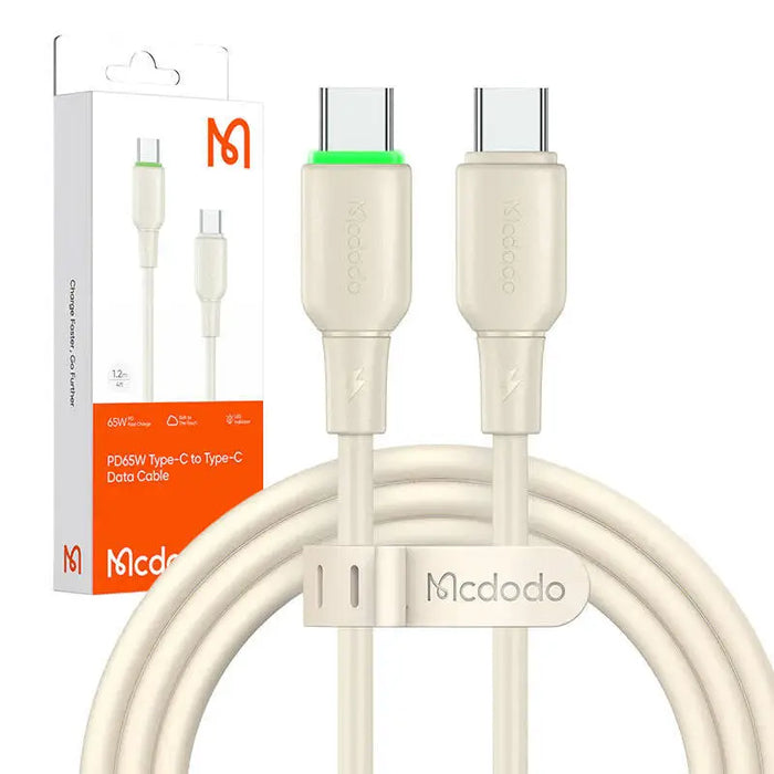 Cable USB-C do USB-C Mcdodo CA-4770 65W 1.2m (beige) - USB-C to USB-C<<<USB cables<<<GSM Accessories<<<InnproXML