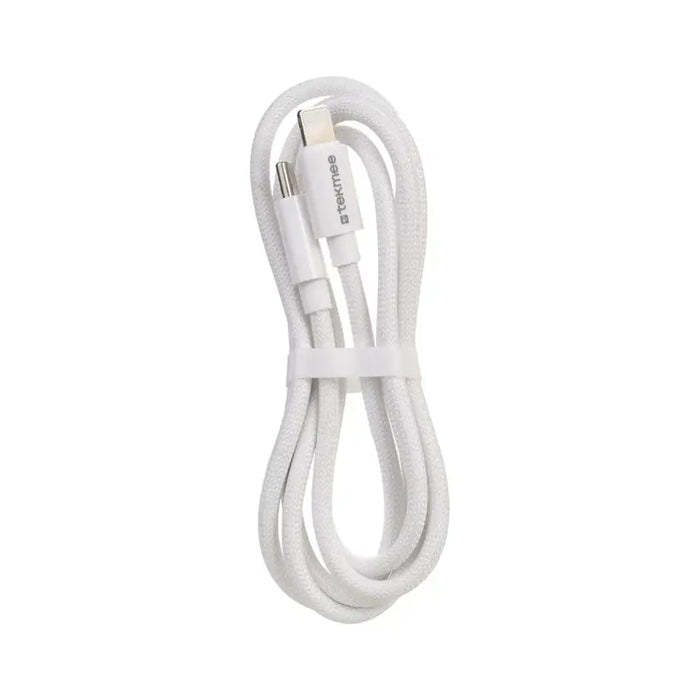 CABLE USB-C TO LIGHTNING 1M 2.4A WHITE TEKMEE - Зарядни устройства<<<Батерии и фенери<<<Осветление<<<Praktiker