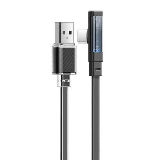 Cable USB-C to USB-C Mcdodo CA-3423 90 Degree 1.8m with LED (black) - USB-C to USB-C<<<USB cables<<<GSM