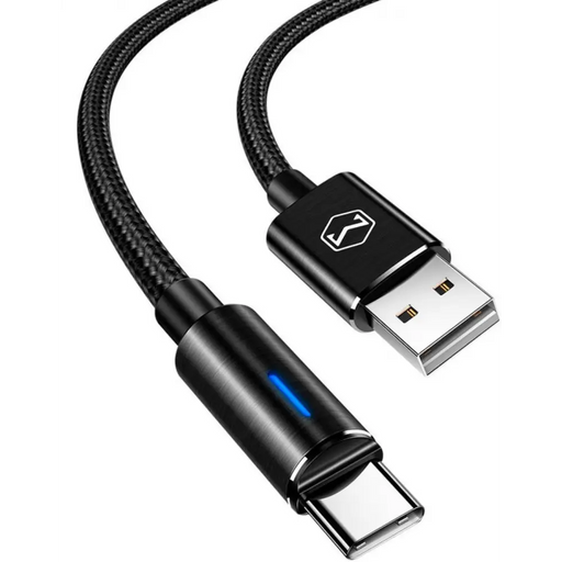 Cable Xmart Type-C KING Auto Disconn Black 1m - Аксесоари за смартфон<<<Аксесоари<<<TechMart&&&Аксесоари за