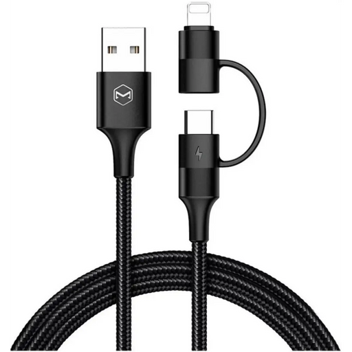 Cable Xmart Type-C + Lightning Black - Аксесоари за смартфон<<<Аксесоари<<<TechMart&&&Аксесоари за смартфон<<<Телефони