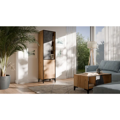 Cama 2D bookcase OVO 50x38xH182.5 oak/concrete - Wooden shelvesRGA-DRE<<<ShelvesRGA<<<ActionPL