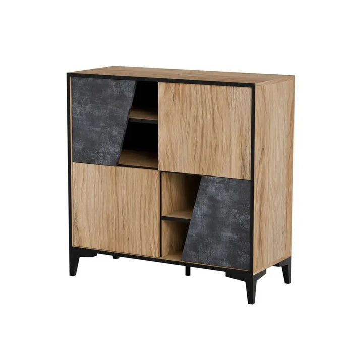 Cama 4D bookcase OVO 90x38xH90 oak/concrete - Wooden shelvesRGA-DRE<<<ShelvesRGA<<<ActionPL