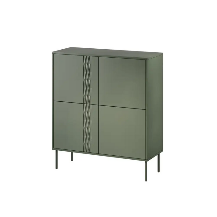 Cama 4D chest of drawers TRESSE 100x40x110 matte green - Chests of drawers made of furniture