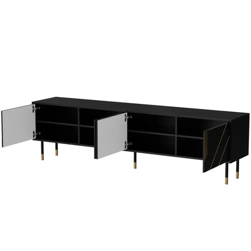 Cama 4D MOUNTAIN TV cabinet 204x40x55 black + gold - TV cabinets made of furniture boardSTV-ZPM<<<TV
