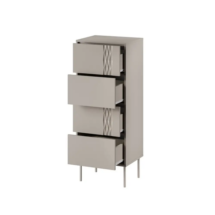 Cama 4S TRESSE chest of drawers 50x40x125 cashmere matt - Chests of drawers made of furniture