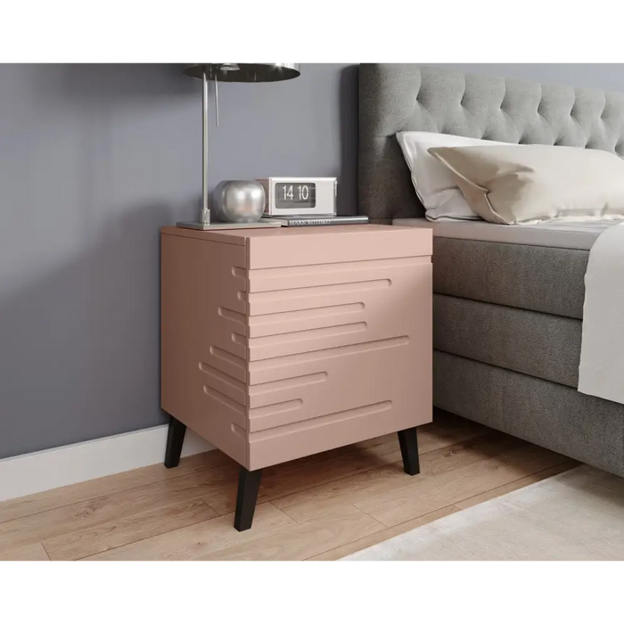 Cama bedside cabinet NOVA 44x40x52 pink matt - Bedside tables made of furniture boardSZN-PME<<<Bedside
