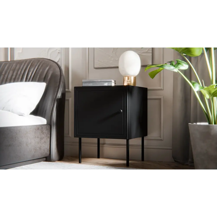 Cama Bedside table 2 pcs PALAZZO BIS 45x39xH59 mat black - Bedside tables made of furniture boardSZN-PME<<<Bedside