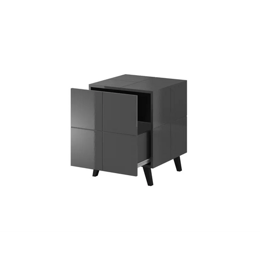 Cama bedside table REJA graphite grey gloss/graphite grey gloss - Bedside tables made of furniture