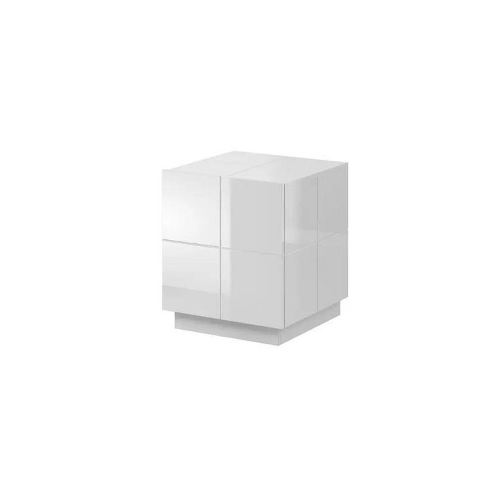Cama bedside table REJA white gloss/white gloss - Bedside tables made of furniture boardSZN-PME<<<Bedside