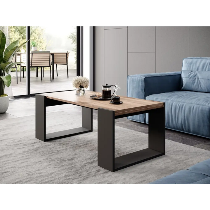 Cama Bench/table WOOD 120x54,5x46 oak wotan + anthracite - Wooden benches and tablesLIS-DRE<<<Benches