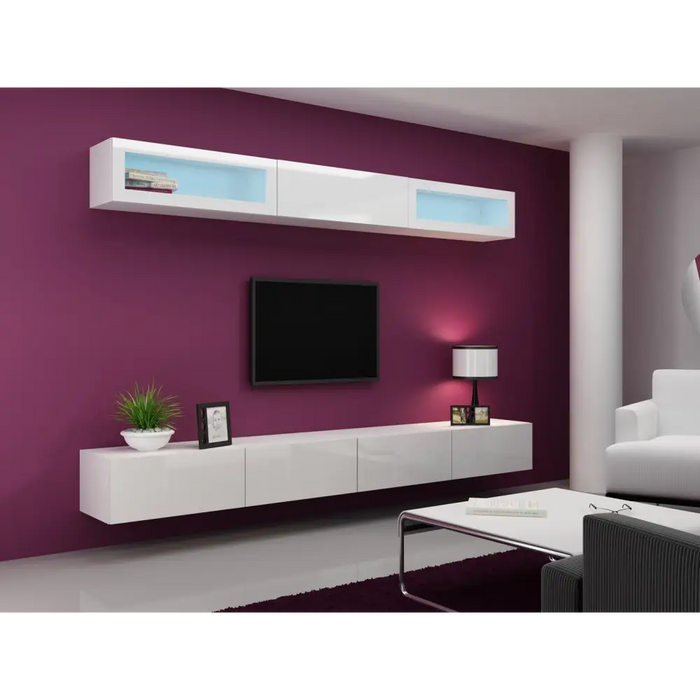 Cama Cabinet VIGO ’90’’ full 90/35/32 white/white gloss - Wooden shelvesRGA-DRE<<<ShelvesRGA<<<ActionPL